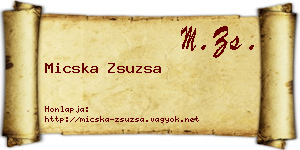 Micska Zsuzsa névjegykártya